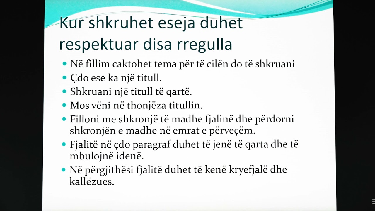 6 01 009 - Java 2 - Gjuhë shqipe - si te shkruajm ese