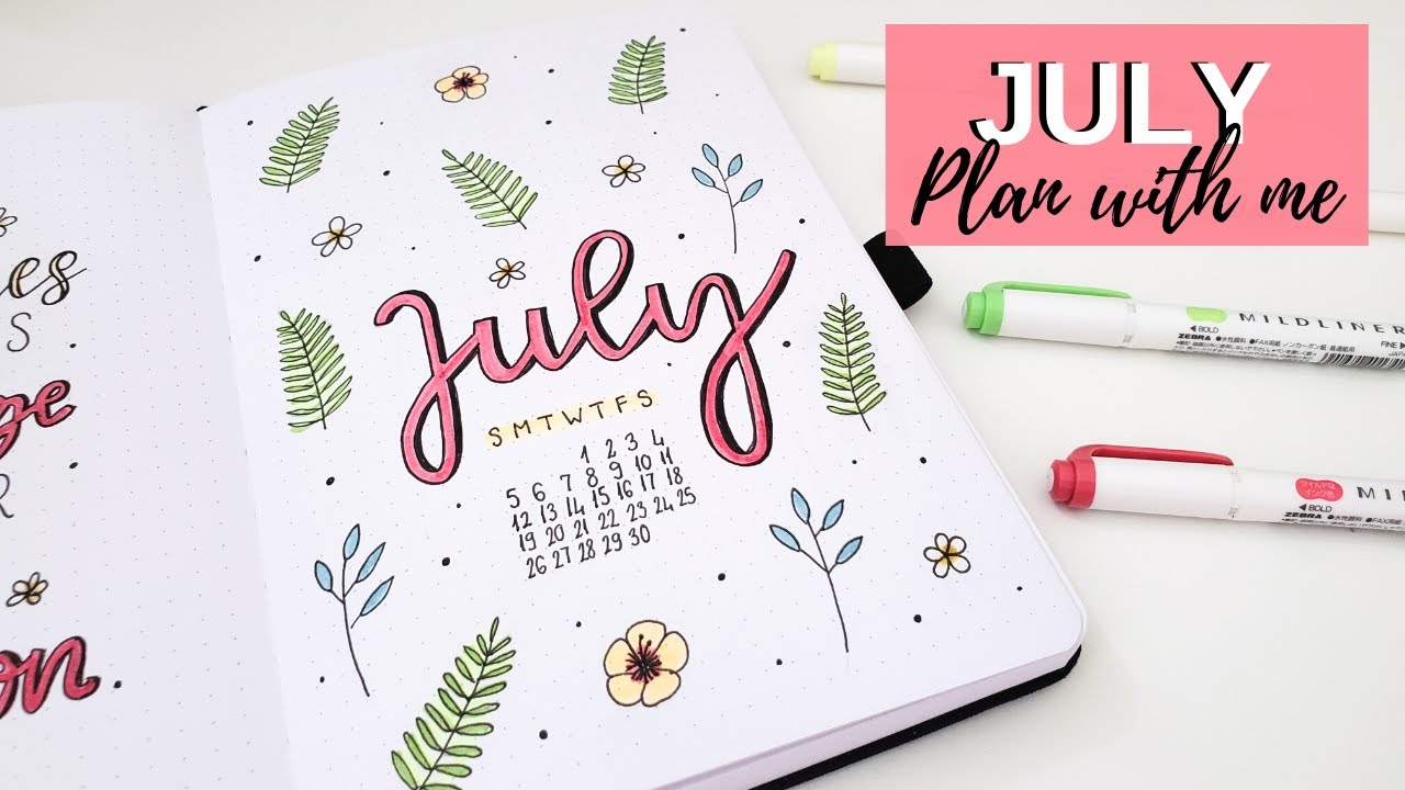 Plan With Me | July 2020 Bullet Journal Setup