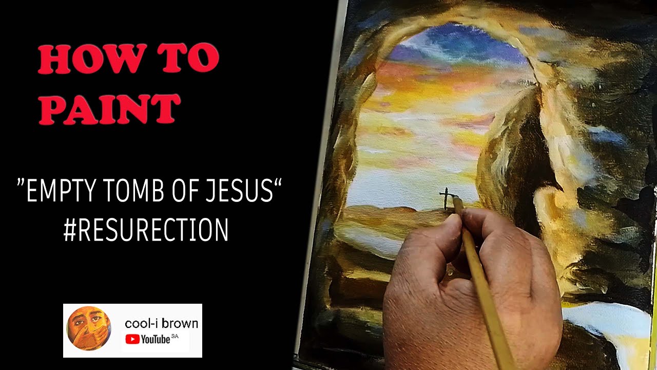 How to paint Empty Tomb of Jesus  with Acrylic