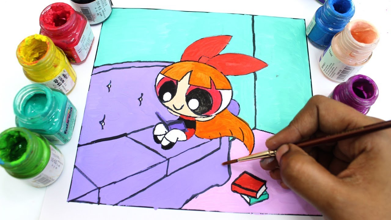 Powerpuff Girls colouring Book Bubbles Blossom Buttercup PPG PPGZ Surprise Egg and Toy