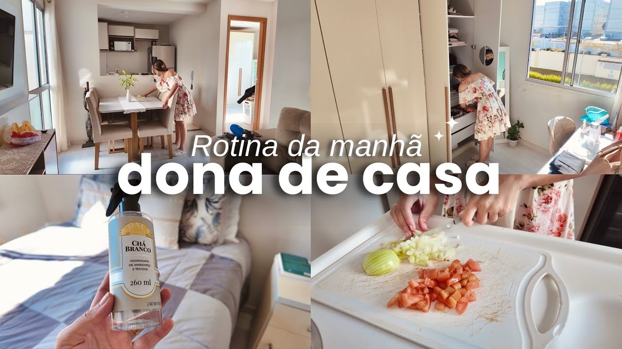 Rotina da manhã 🏠✨ LIMPEZA e ORGANIZAÇÃO no lar, cama posta aconchegante, fiz almoço fresquinho