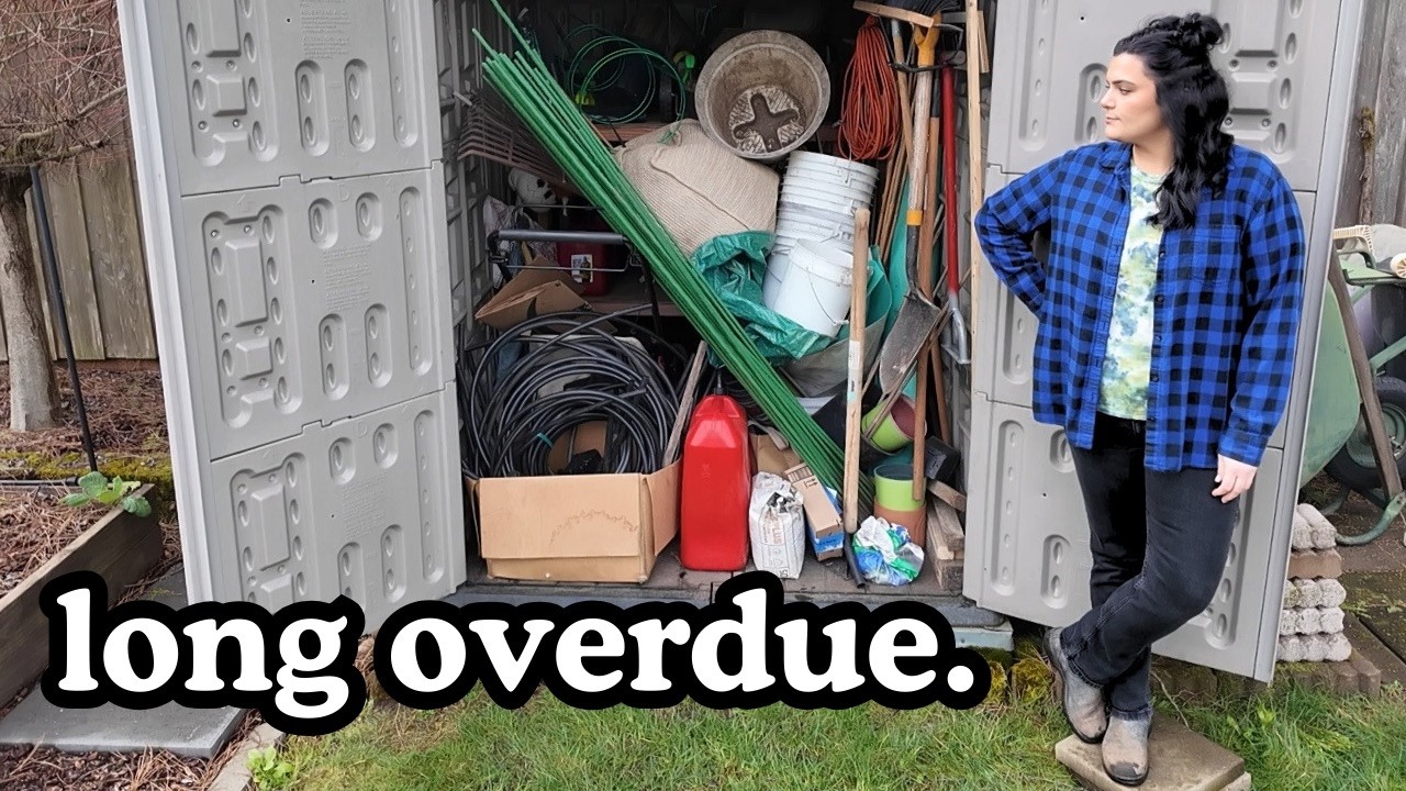 how did i let it get this bad?! | $0 garden shed makeover just in time for spring