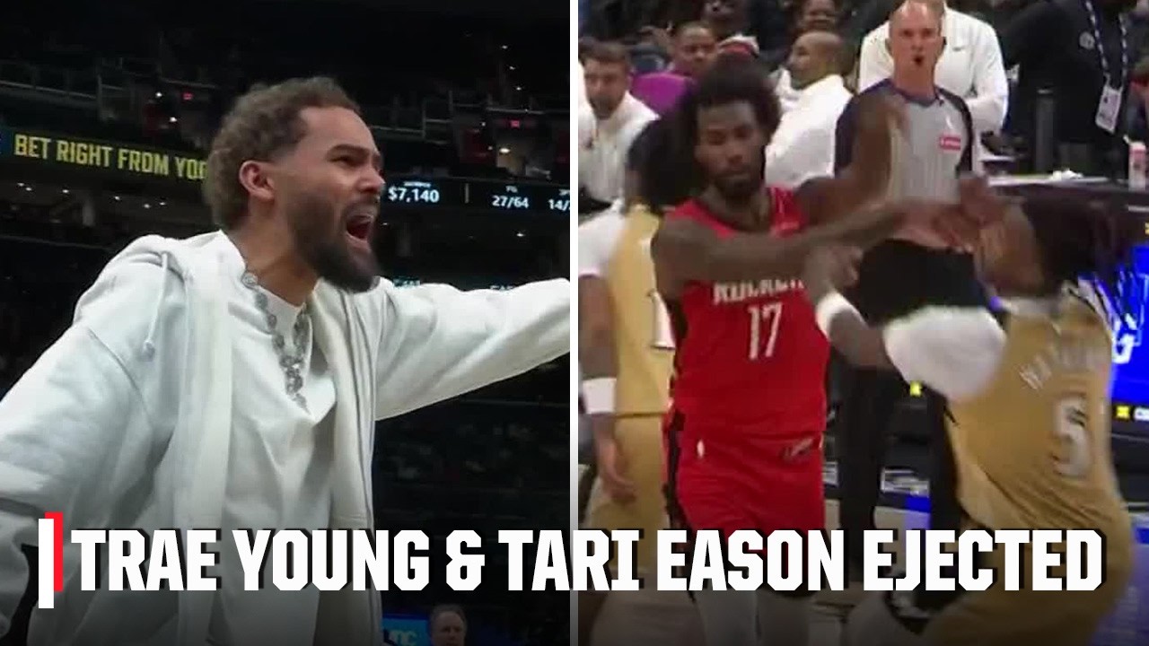 Trae Young gets his first EJECTION as a Washington Wizard before playing a game 😅 | NBA on ESPN