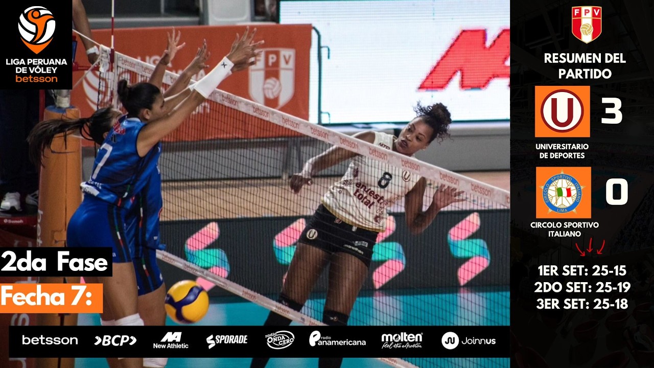 Liga Peruana de Vóley Betsson - 2da Fase /7 : #universitariodedeportes  3-0 #circolosportivoitaliano