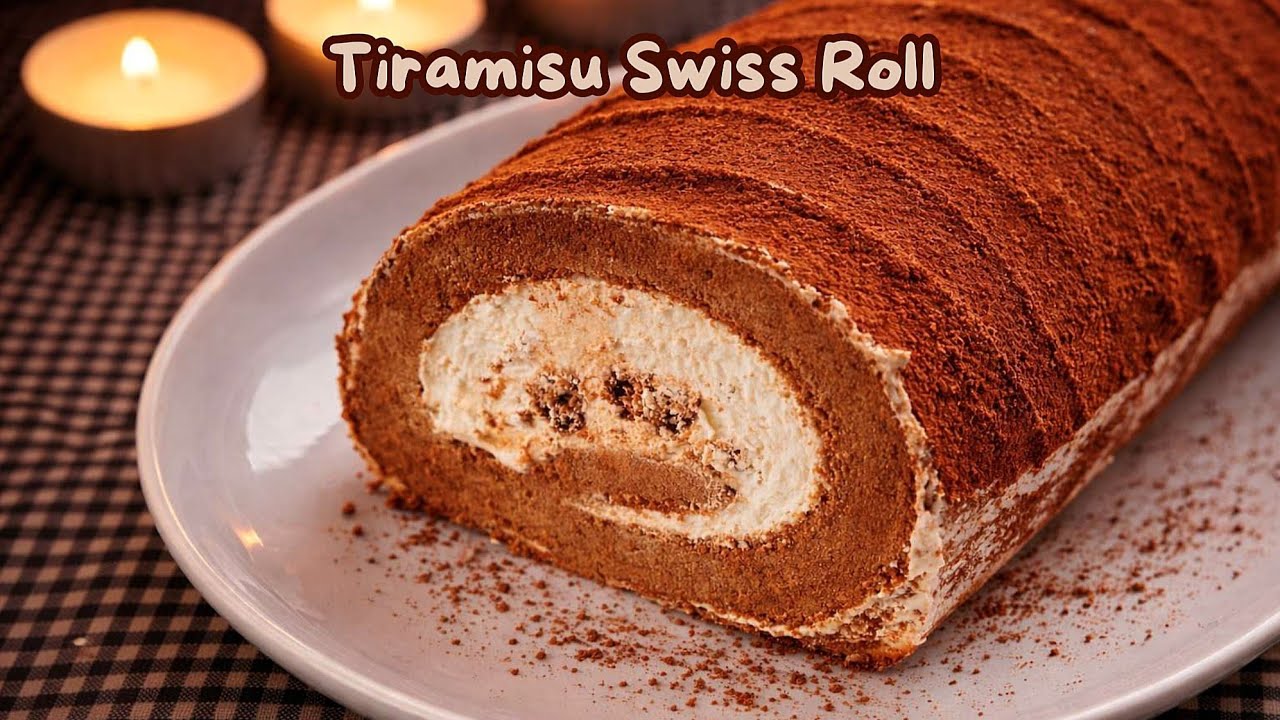 Tiramisu Swiss Roll ☕𐙚 ˚🍰 ⋆｡˚ ᡣ𐭩 Warmlii Baking  #explore