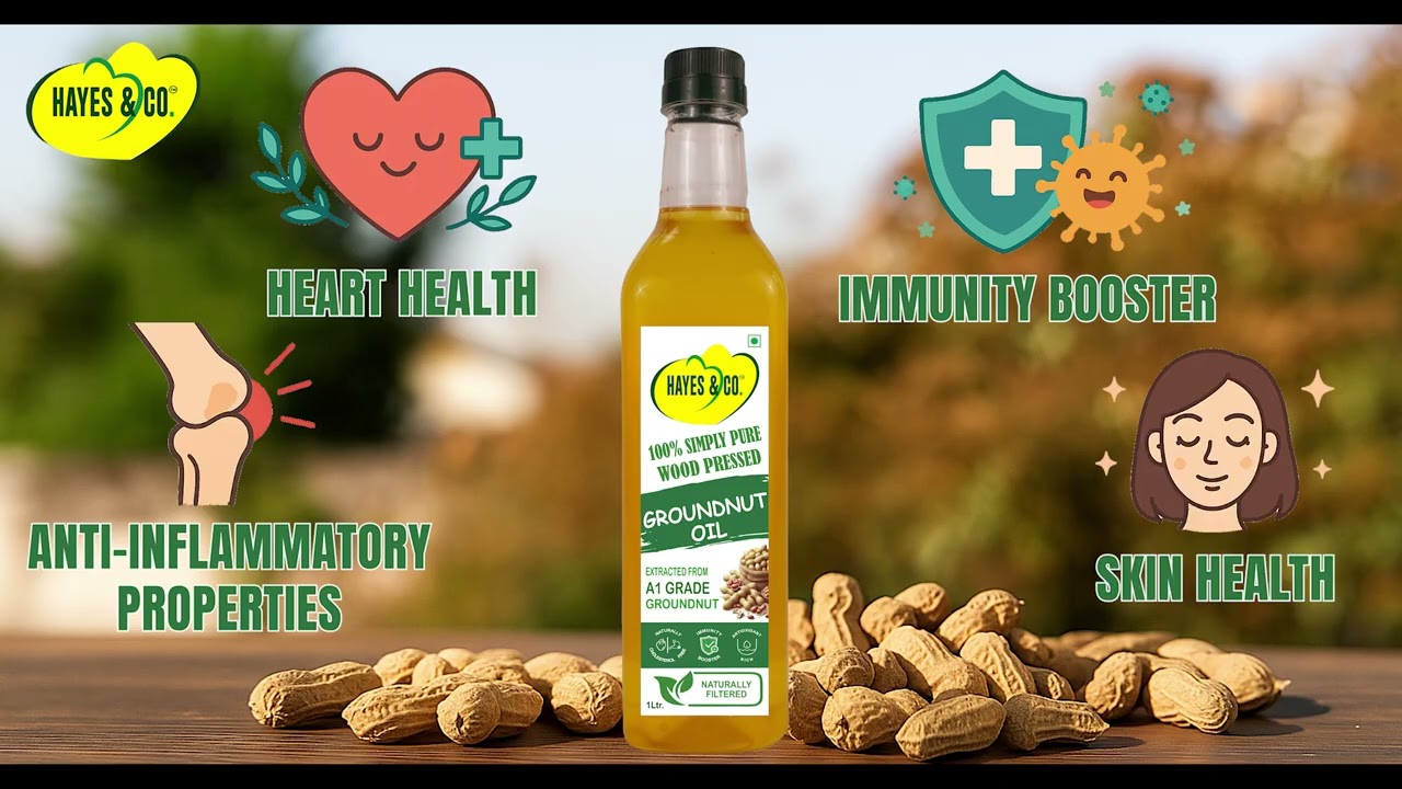 Hayes & Co. Cold Pressed Groundnut Oil | Healthy & Flavourful