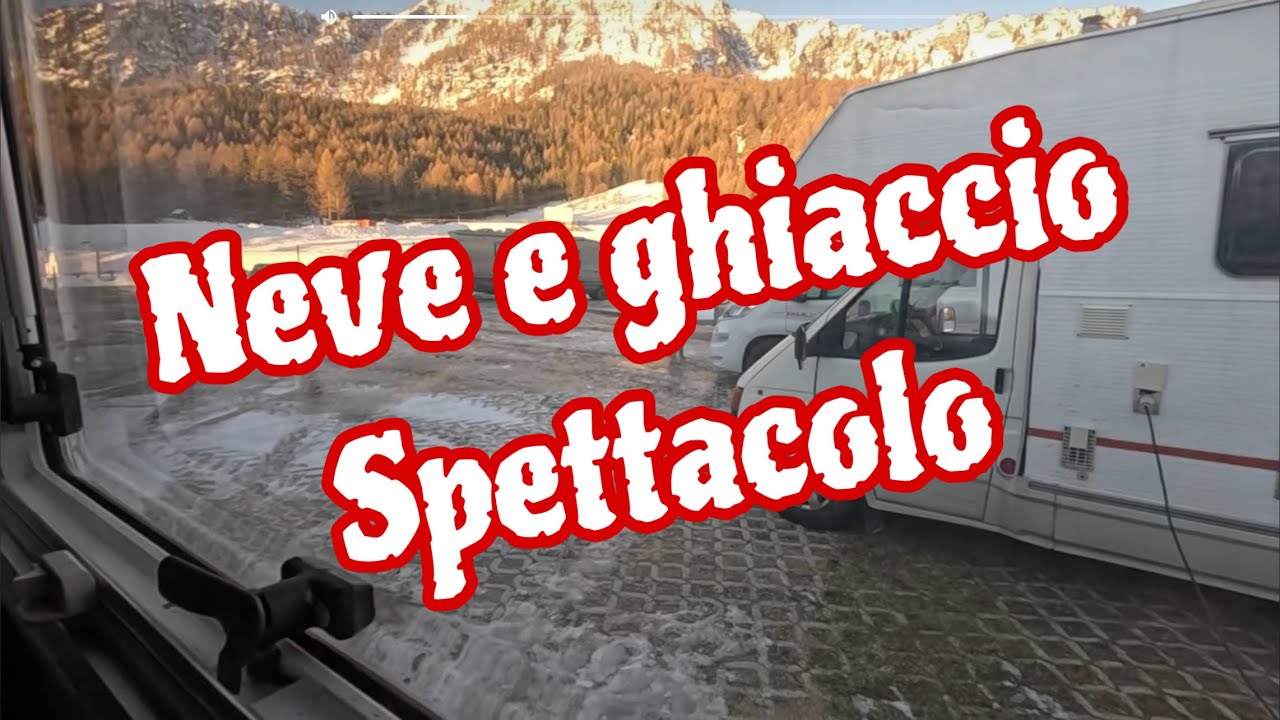 vivere in camper sulla neve! mangiare e bere sul ghiaccio  - piste da sci - Torgnon