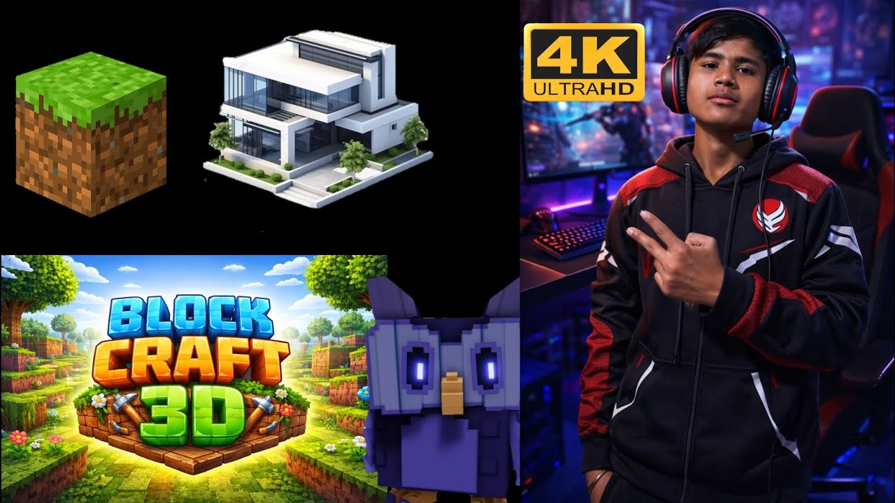 😎Block craft 3d  में अंडर ग्राउंड घर बनाया 💥