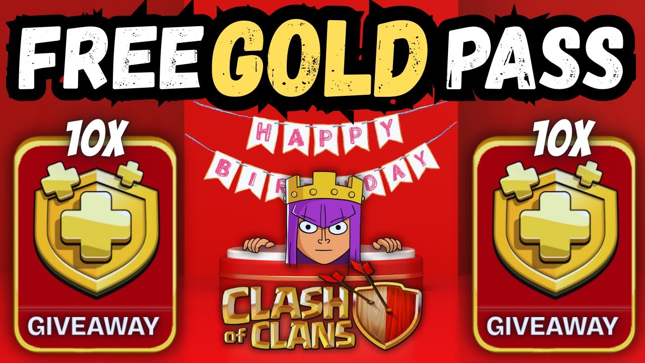 🔴10 GOLDPASS GIVEAWAY 🎉 ( @ClashOfClans )#coc #giveaway #supercell #goldpass