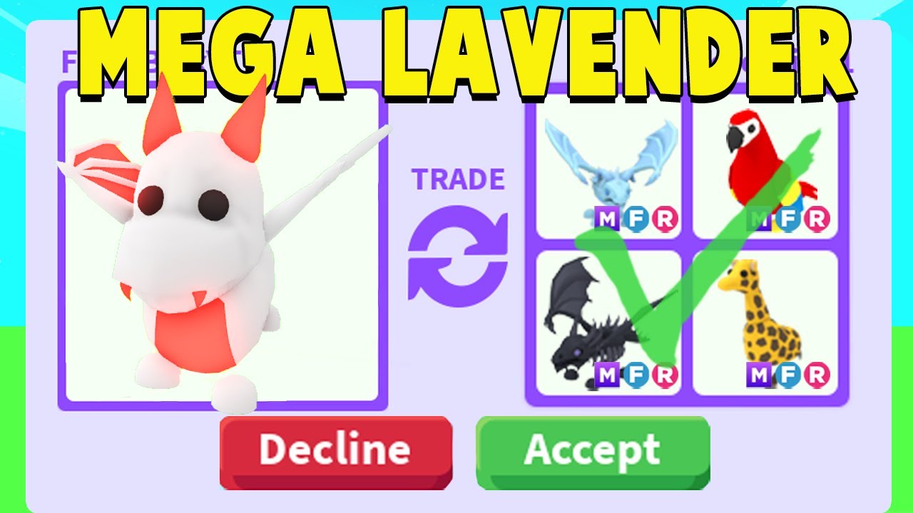 Trading FIRST MEGA LAVENDER DRAGON in Adopt Me!