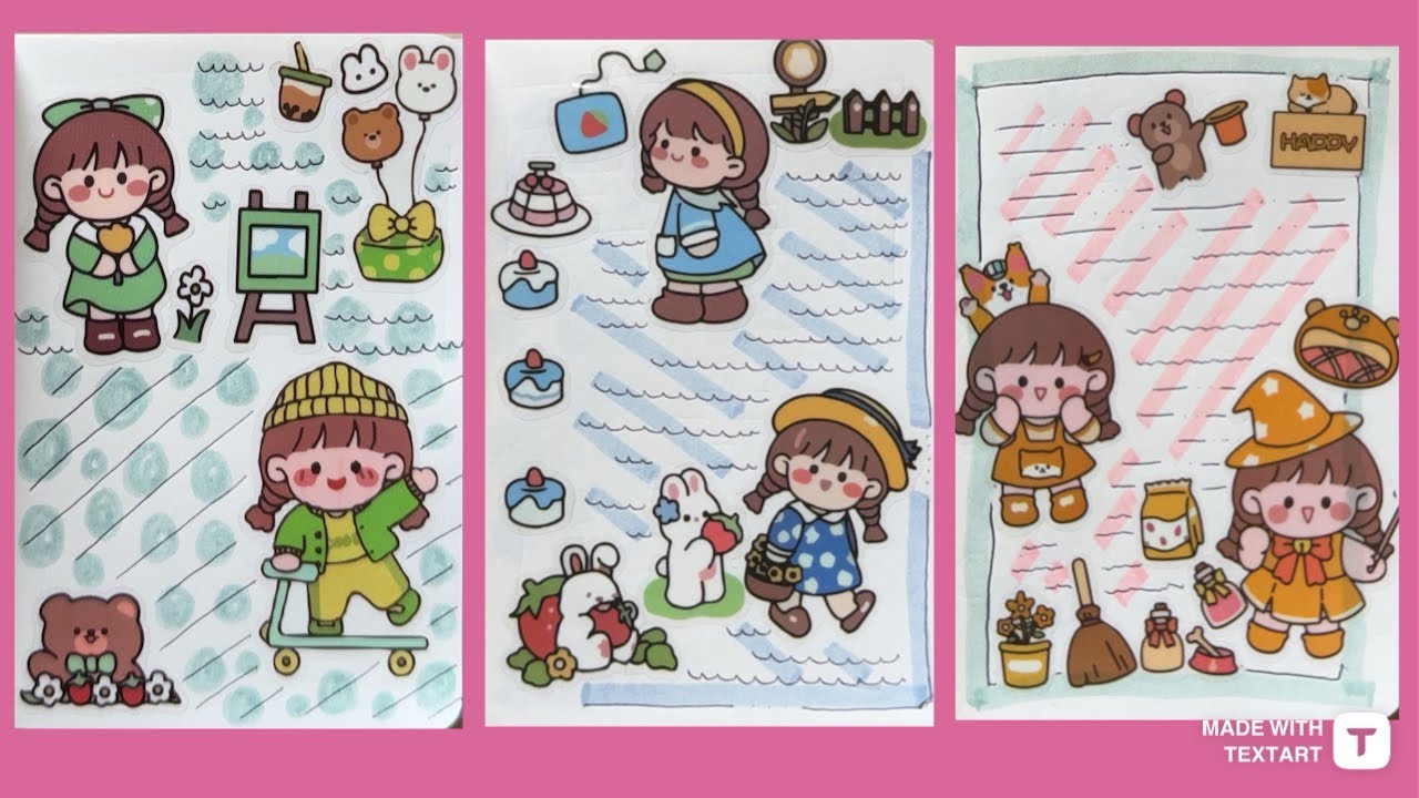 Sticker journaling  📝✨ ASMR | Journal stickers #sticker #journal #trending #viral 