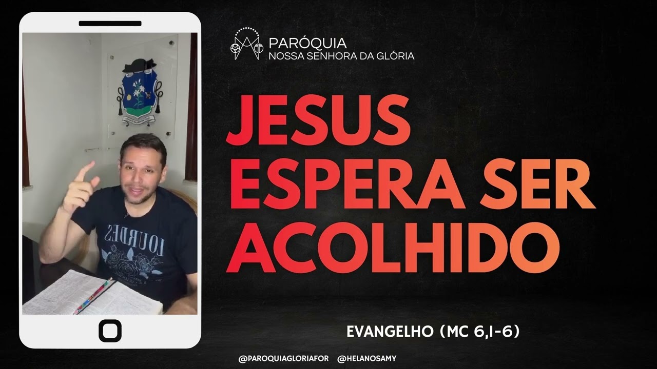 Jesus espera ser acolhido - Minuto do Evangelho com Pe. Helano Samy | Evangelho (Mc 6,1-6)