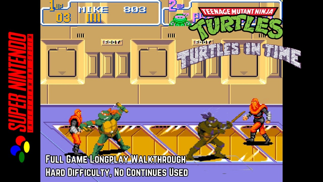 Teenage Mutant Ninja Turtles IV: Turtles in Time (SNES) – Full Longplay Walkthrough [Hard]