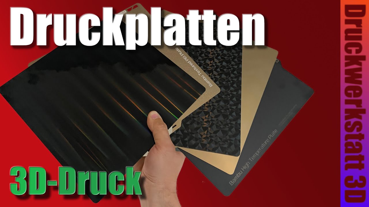 3D Druckplatten - von Holographisch bis Smooth PEI