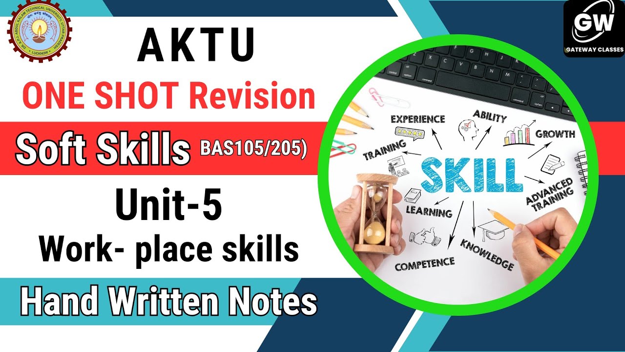 UNIT 5 ONE SHOT I Work- place skills I SOFT SKILLS I by Shiwani Ma'am I Gatewa Classes I AKTU