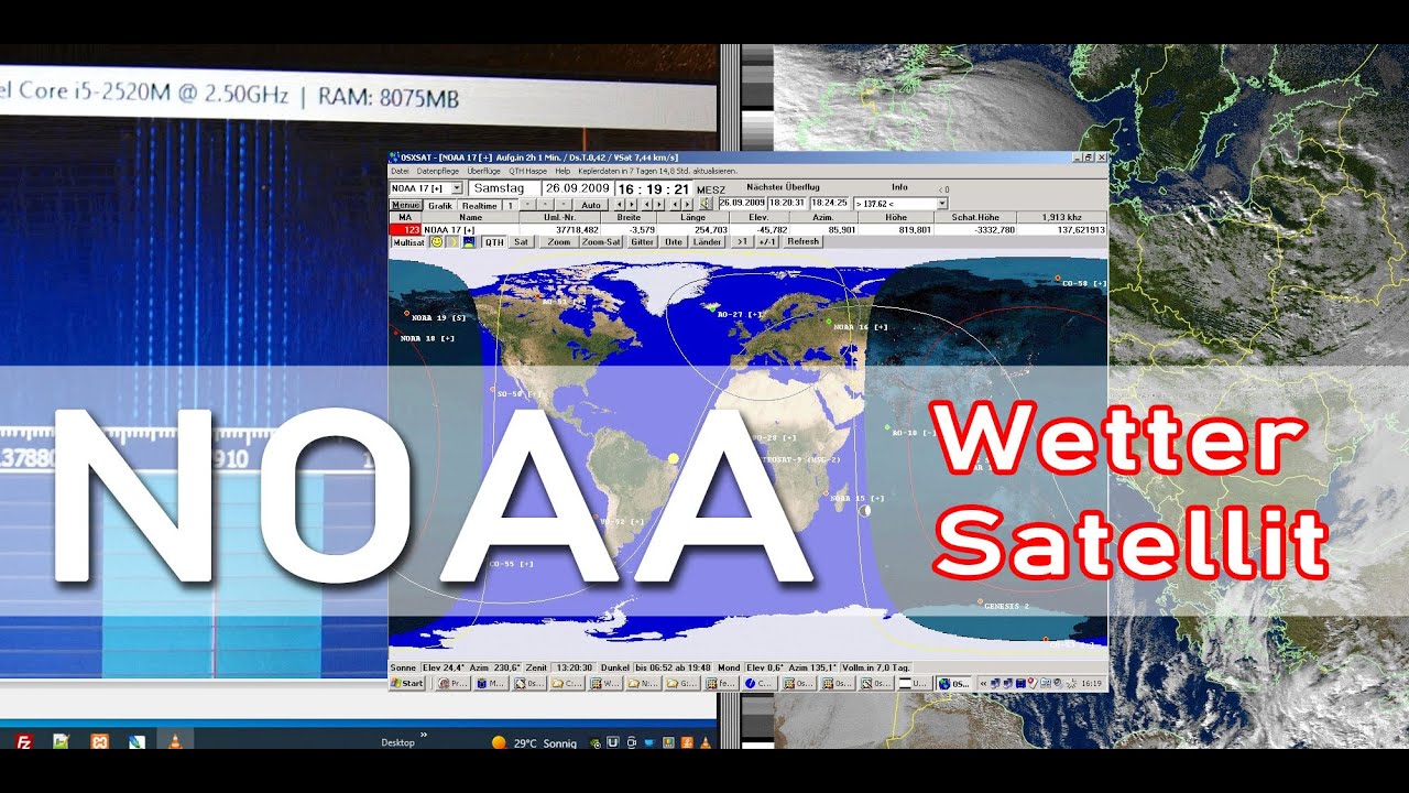 Schnell mal einen NOAA Wettersatellit empfangen mit RTL SDR Stick ► Receiving a NOAA APT satellite