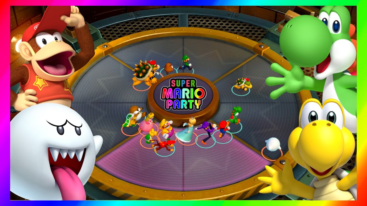Super Mario Party Minigames #307 Boo vs Koopa troopa vs Yoshi vs Diddy