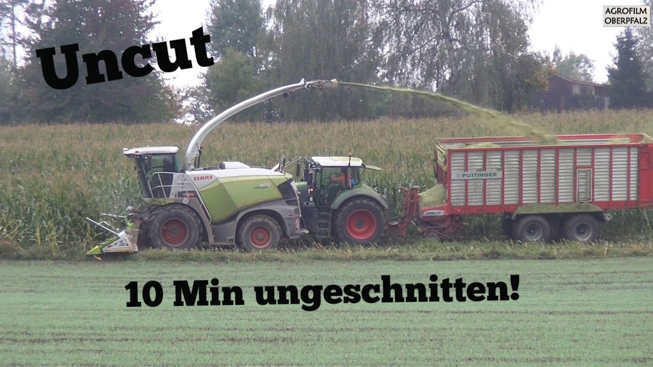 Uncut - 10 Min ohne Schnitt - Maish&auml;ckseln mit Claas Jaguar 970 - LU Spitzner