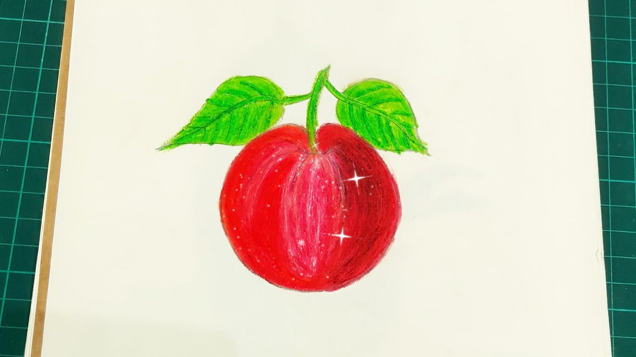 Apple drawing step by step 