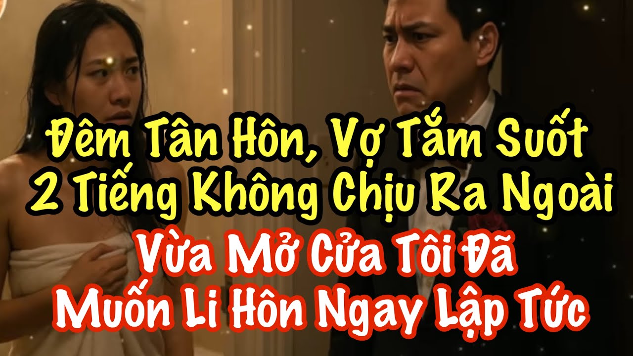 Đêm Tân Hôn, Vợ Tắm Suốt 2 Tiếng Không Chịu Ra Ngoài - Vừa Mở Cửa Tôi Đã Muốn Li Hôn Ngay Lập Tức 
