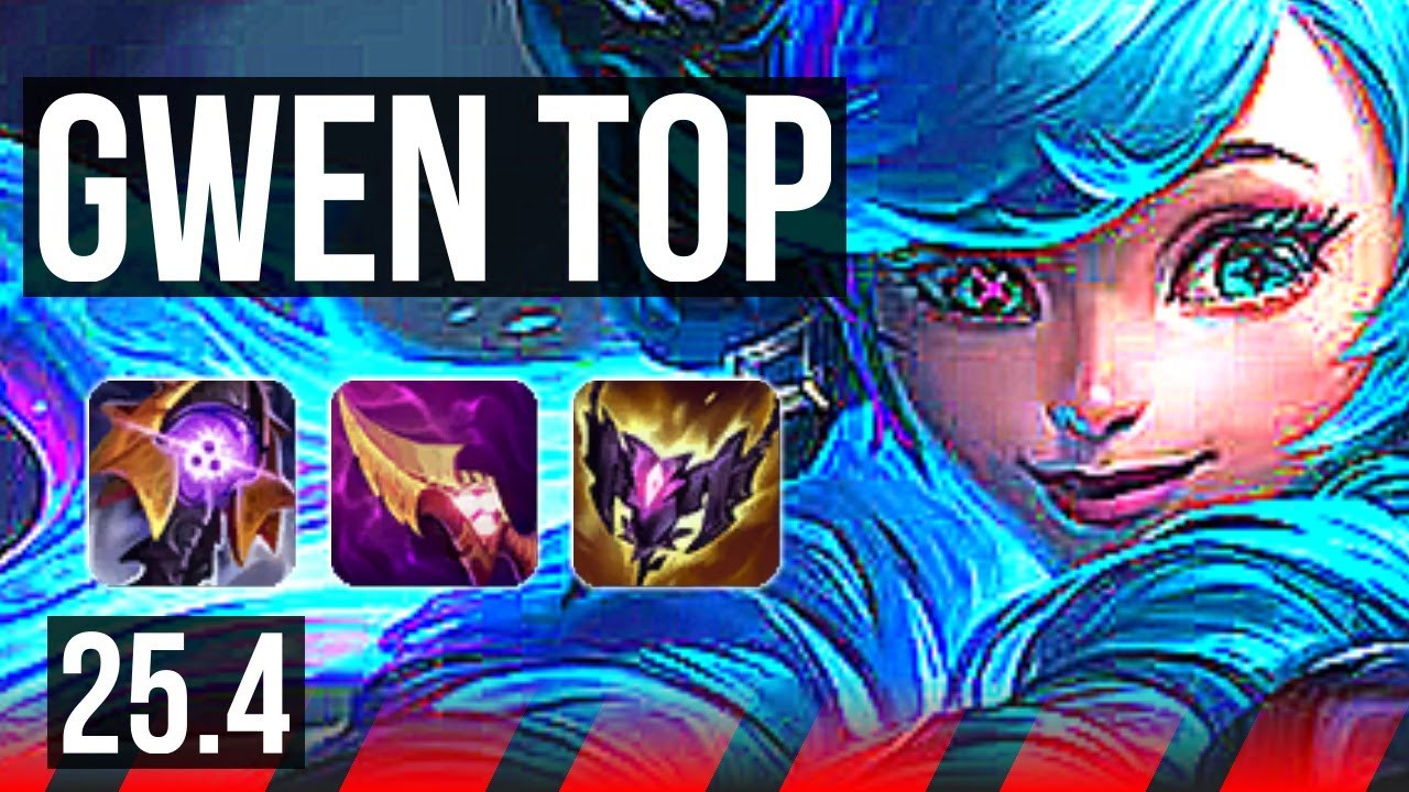 GWEN vs YONE (TOP) | 8 solo kills, Legendary | KR Diamond | 25.4