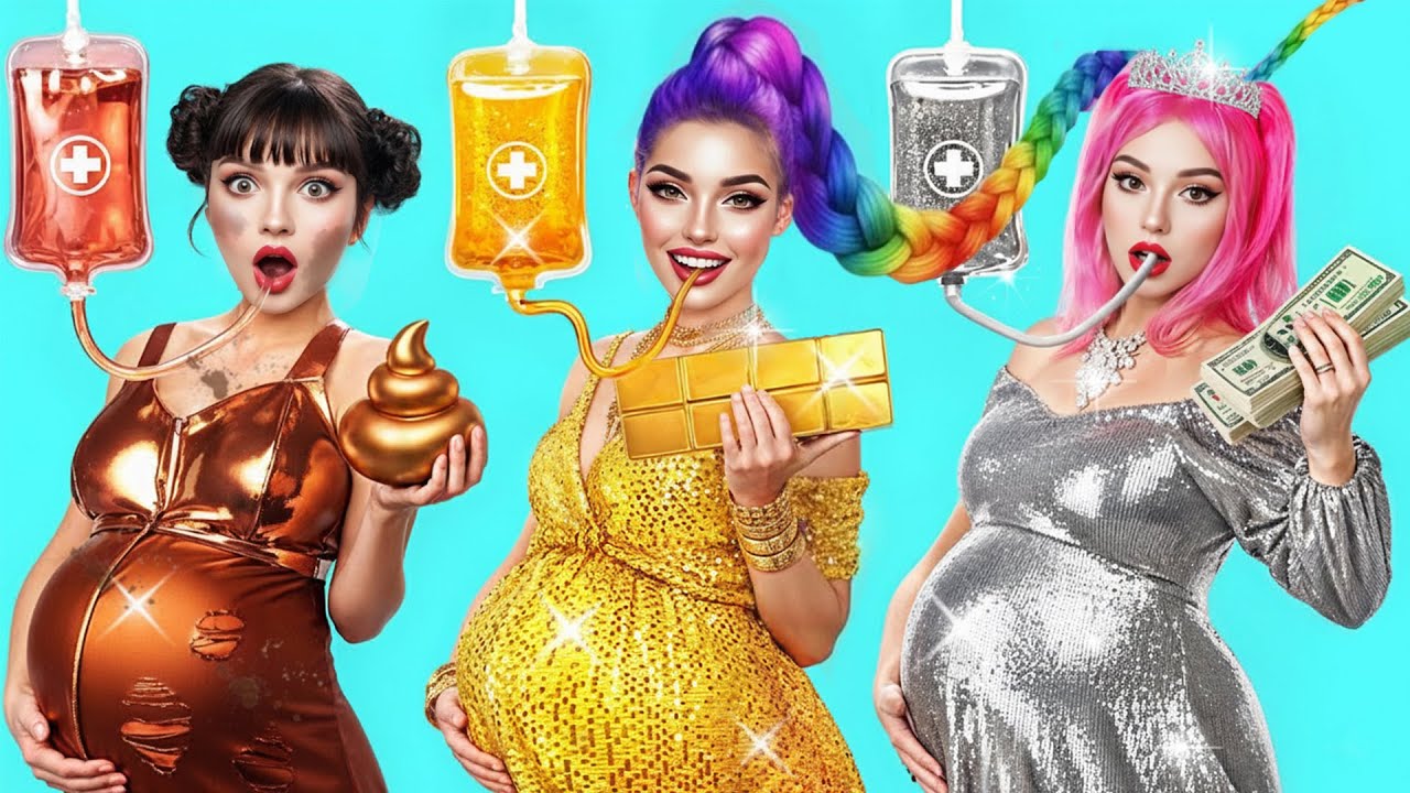 KPop Demon Hunters IRL: Huntrix is Pregnant! Poor vs Rich vs Giga Rich Huntrix in Hospital