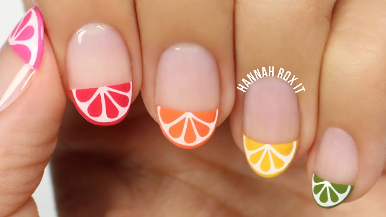 Citrus Slice Nail Art