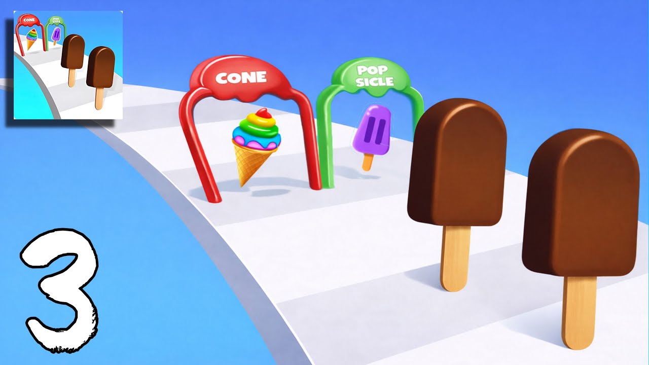 Ice Cream Stack Runner - Gameplay Walkthrough | Android, iOS