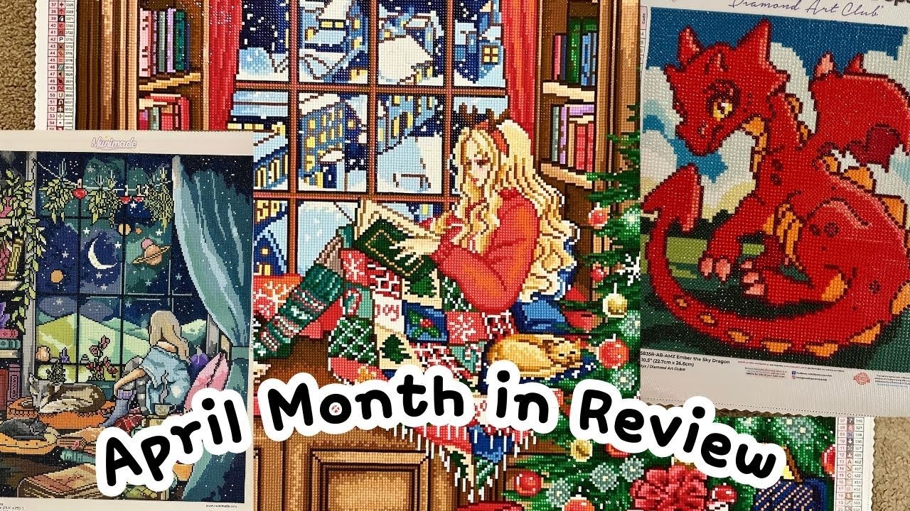 april 2025 diamond painting month in review | 3 finishes + a new project!