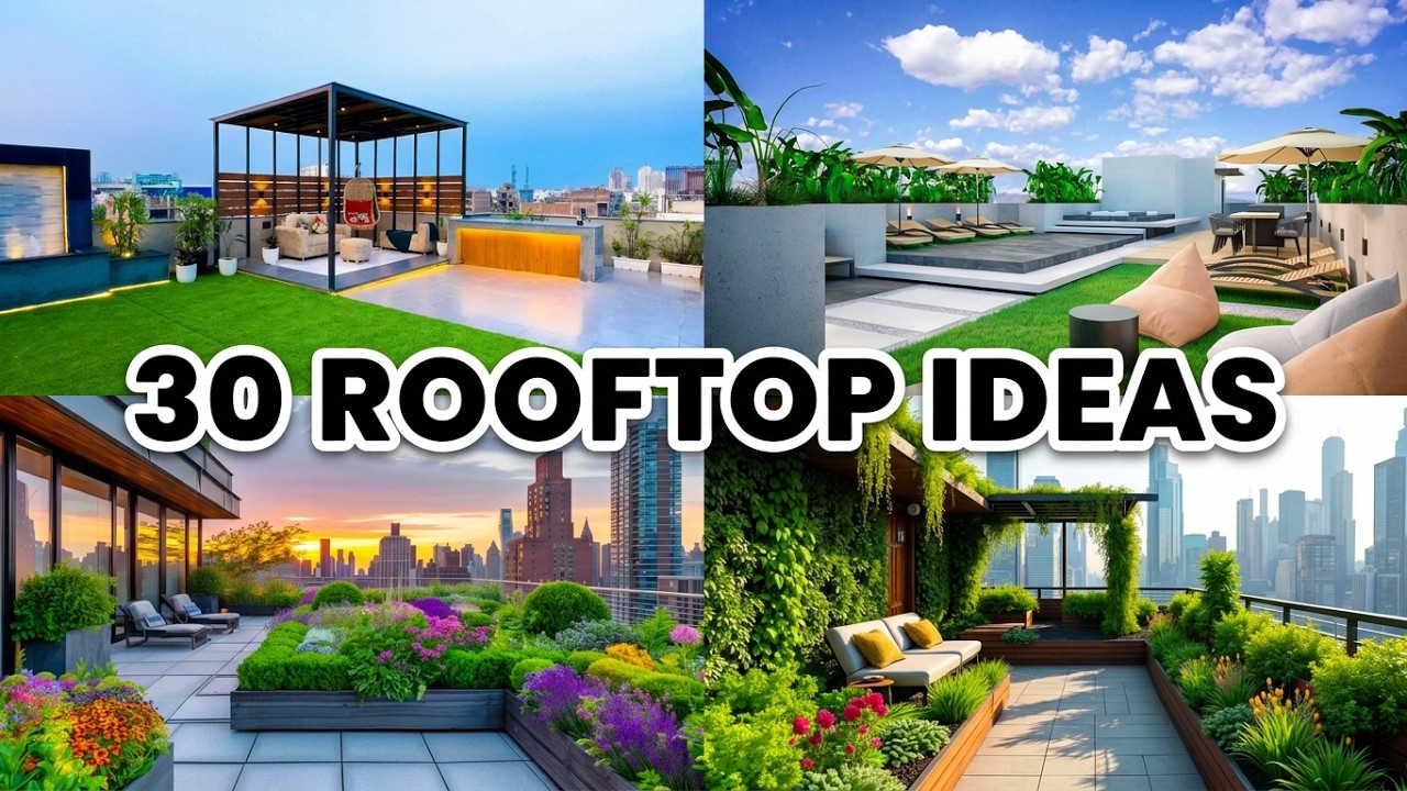 Rooftop Garden Ideas🏙️|You Won’t Believe✨