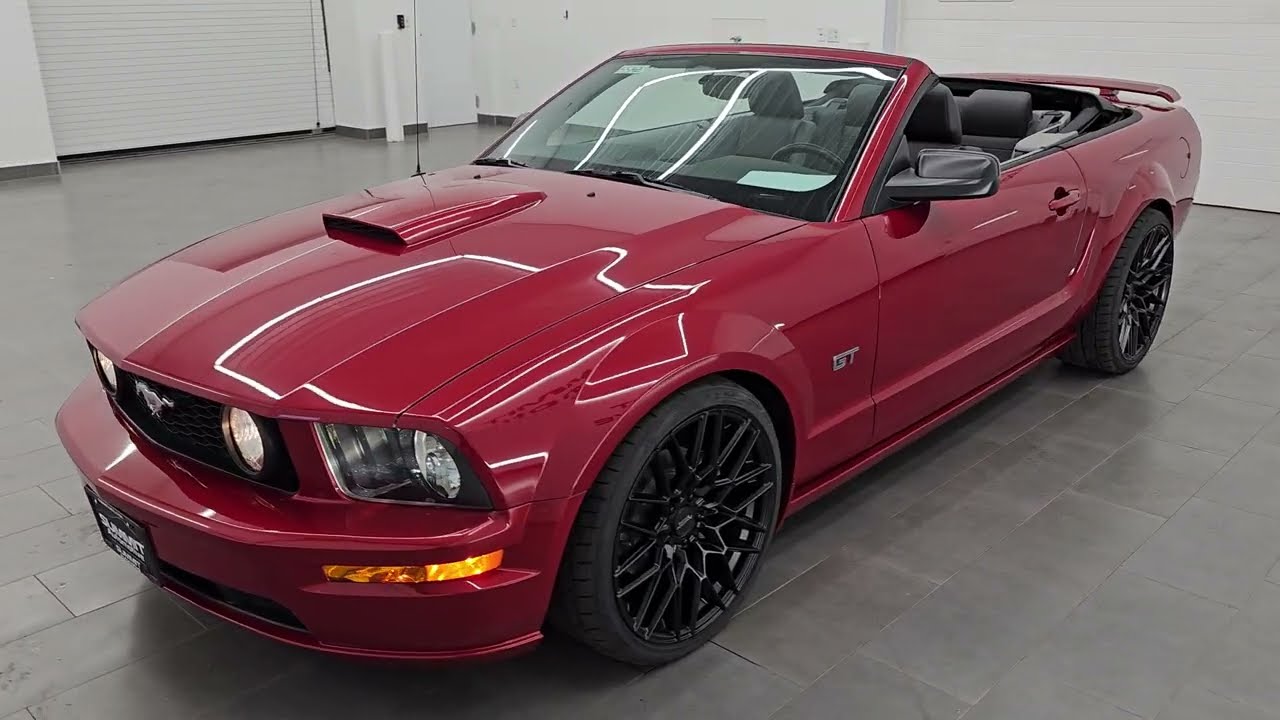 2008 FORD MUSTANG GT PREMIUM CONVERTIBLE DARK CANDY APPLE RED 4K WALKAROUND 15514Z SOLD!