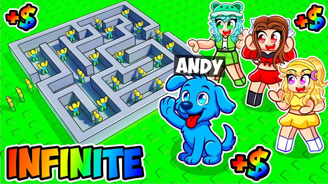 I Became A DOG And Spent TRILLIONS On A INFINITE NOOB MAZE! (Roblox)