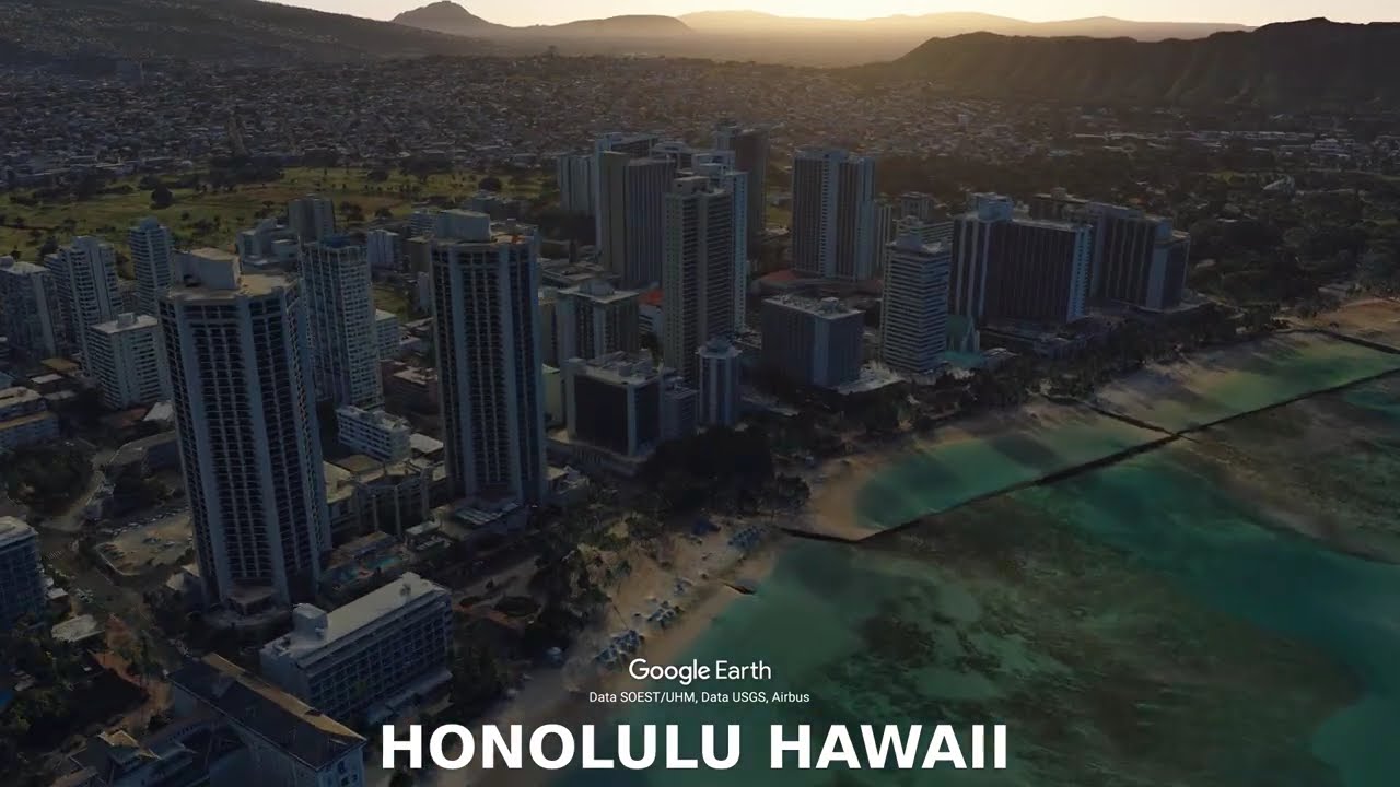 Honolulu Hawaii USA - A City Shaped by Volcanoes and the Pacific