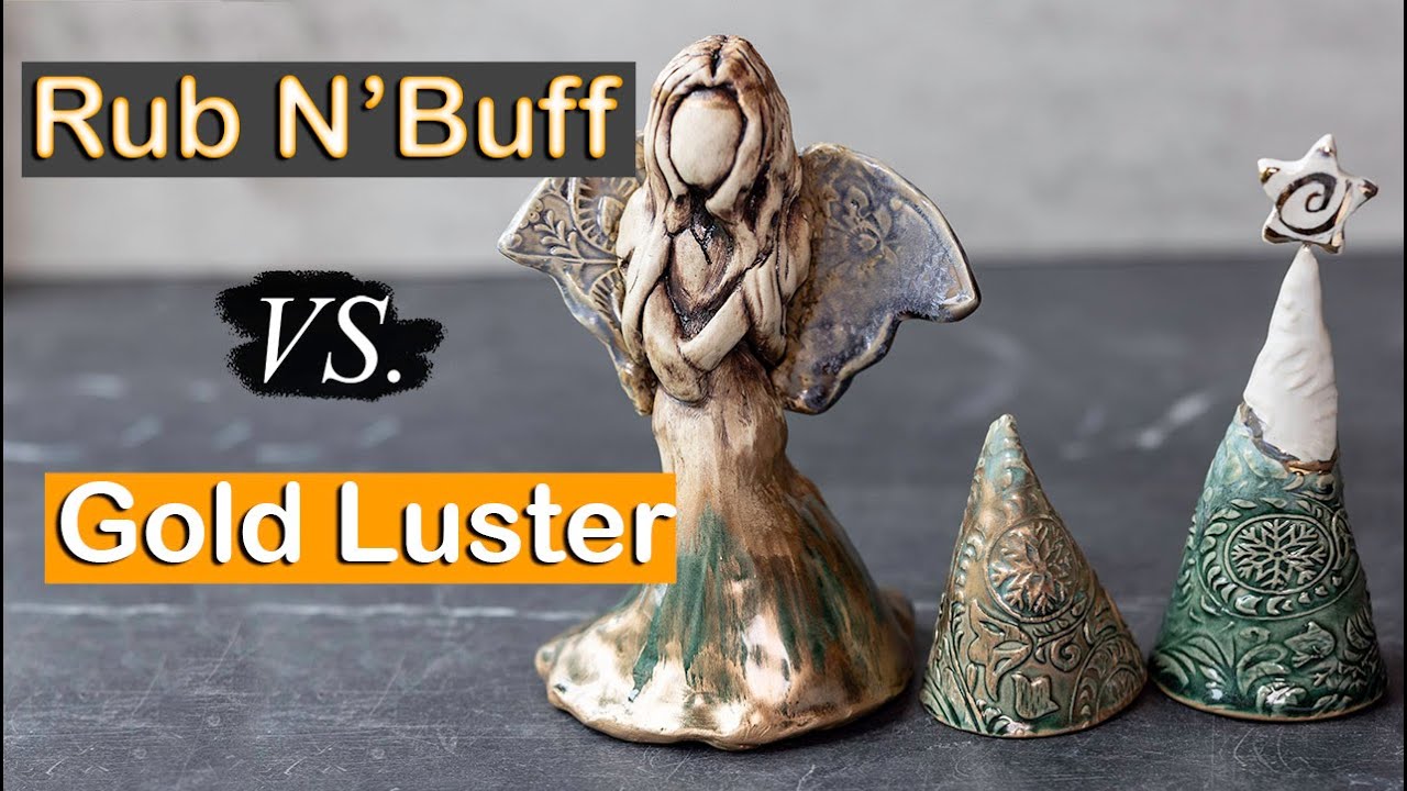 Rub N' Buff Gold for Ceramics против Gold Luster от Mayco