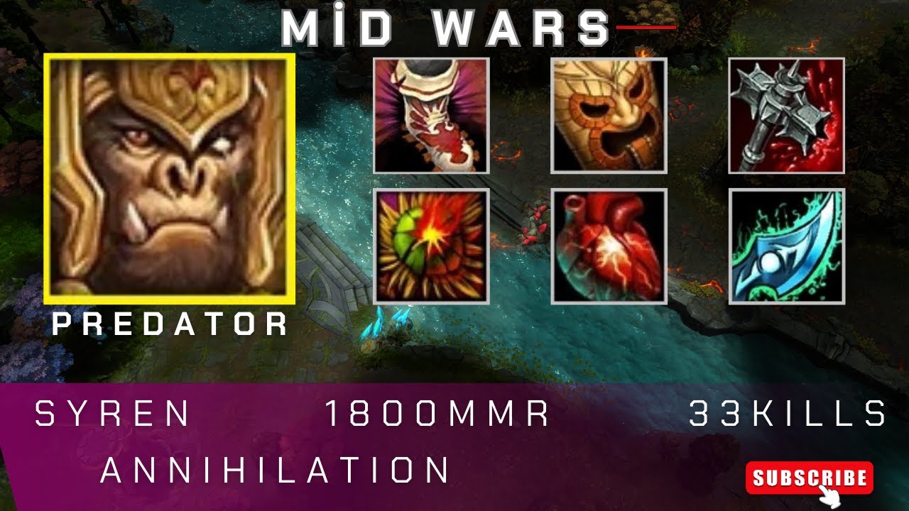 HoN | Mid Wars | Predator | Syren | 1800 MMR