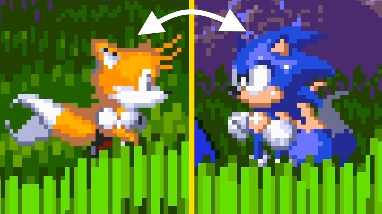 Tails and Sonic have switched roles :D [Sonic 3 A.I.R. mods Gameplay]