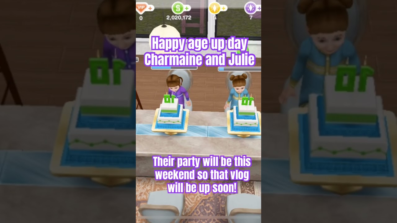 Sims FreePlay- Charmaine and Julie are toddlers #notready #simsfreeplay