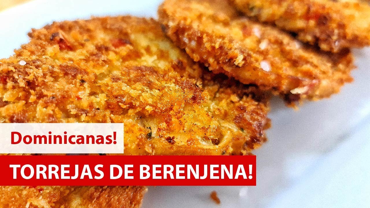 Como hacer BERENJENAS FRITAS 🍆🫓 [TORREJAS] | Cocina Dominicana 🇩🇴