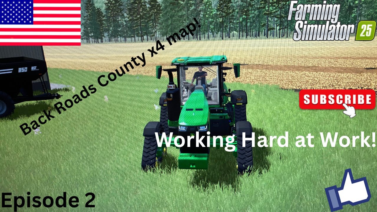 Time - Lapse Cultivating On Back Roads County 4x Map On Farming Simulator 25 | Ep 2