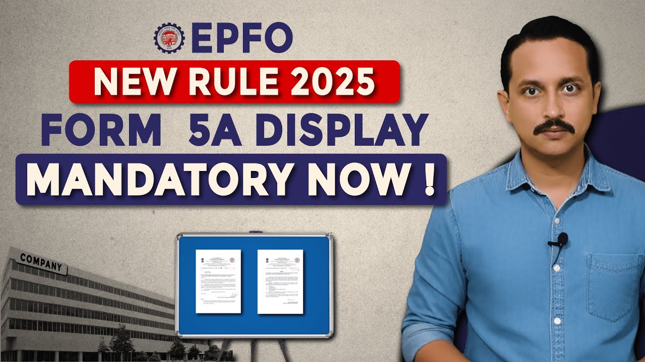 EPFO New Circular 2025 | Form 5A Display Now Mandatory at Office Entrance