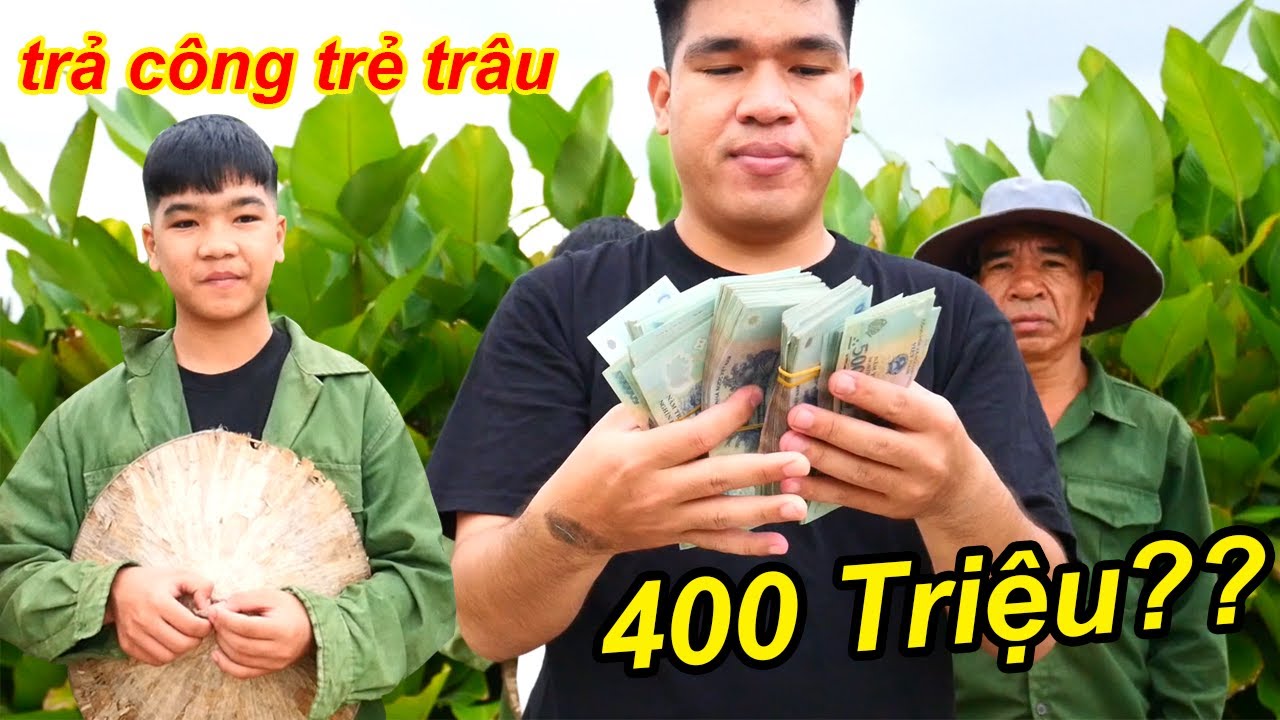 Cuối Năm R&uacute;t 400 Triệu Tiền Youtube Tặng Trẻ Tr&acirc;u  V&agrave; Thưởng Tết Cho Team Ăn Tết | TQ97