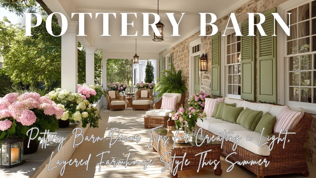 Pottery Barn Decor Tips for Creating a Light, Layered Farmhouse Style This Summer