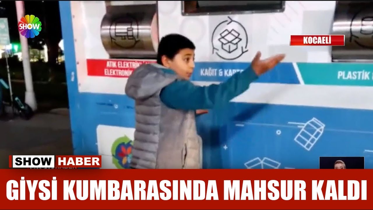 Giysi kumbarasında mahsur kaldı