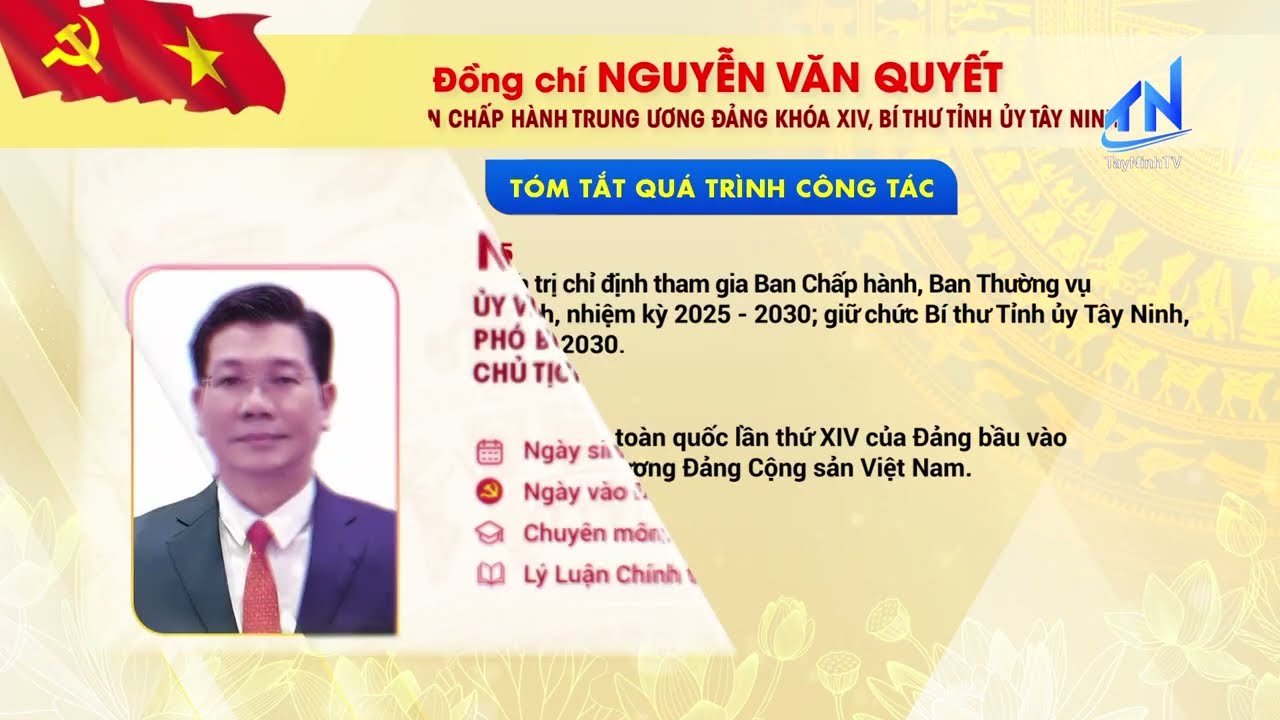 BÍ THƯ TỈNH ỦY VÀ PHÓ BÍ THƯ THƯỜNG TRỰC TỈNH ỦY TÂY NINH ĐƯỢC BẦU VÀO BCH TRUNG ƯƠNG ĐẢNG KHÓA XIV