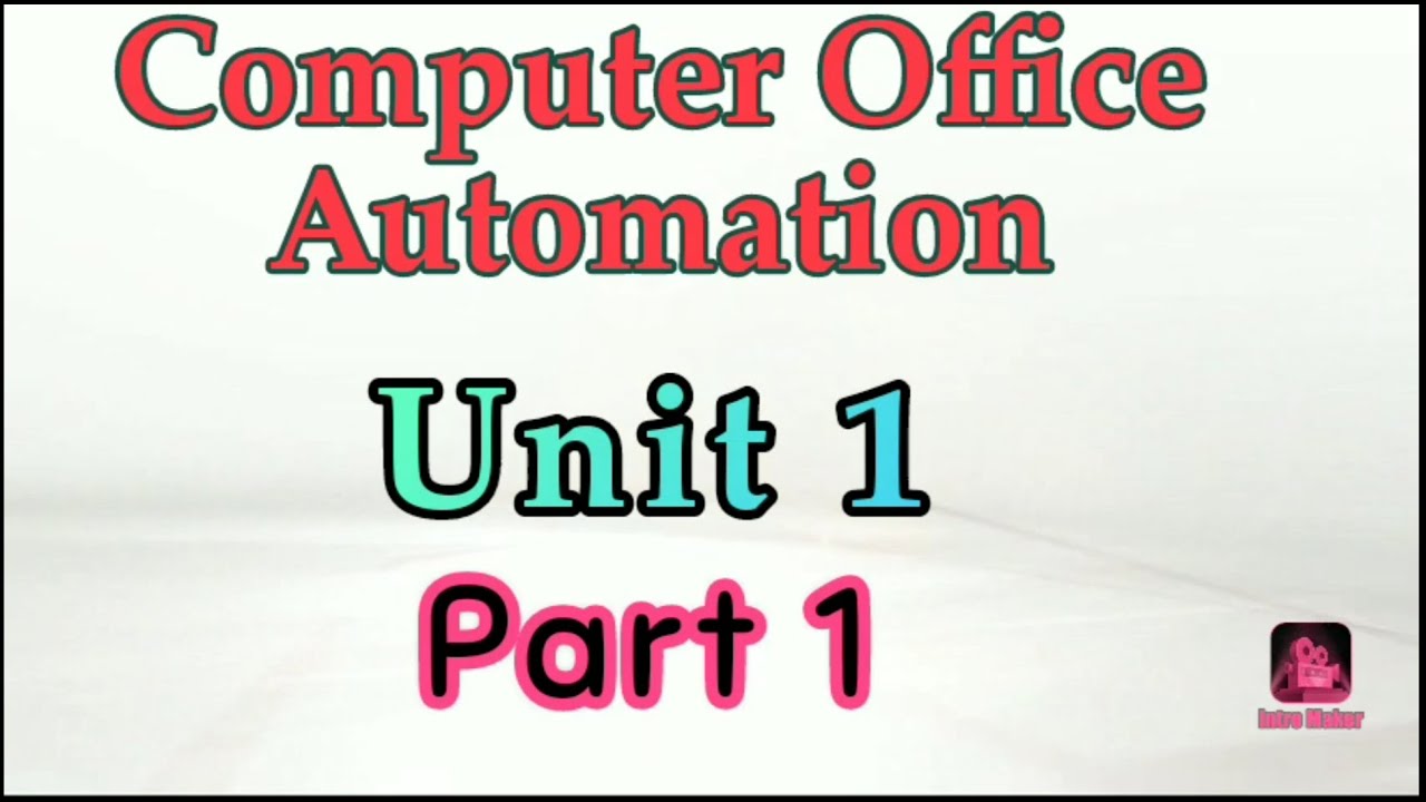 Computer office automation Unit 1(part 1)|| #TNtechnicalexams
