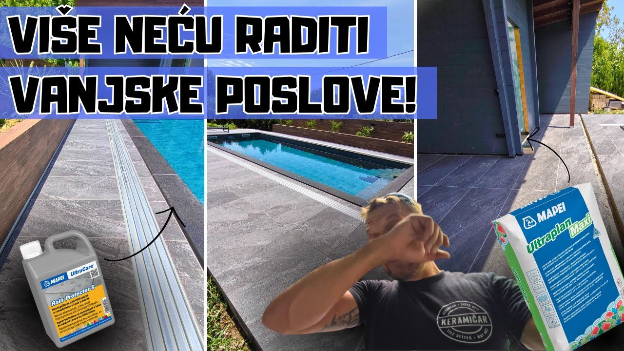 Konačno kraj radova kod bazena! (i dva razloga zašto vanjske poslove više ne radim)