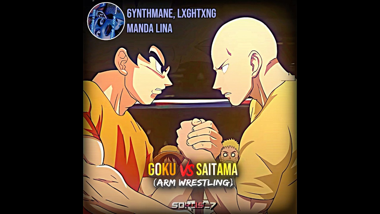 GOKU VS SAITAMA | ARM WRESTLING 💀 | ONE PUNCH MAN EDIT🐐🔥#youtubeshorts #onepunchman #goku