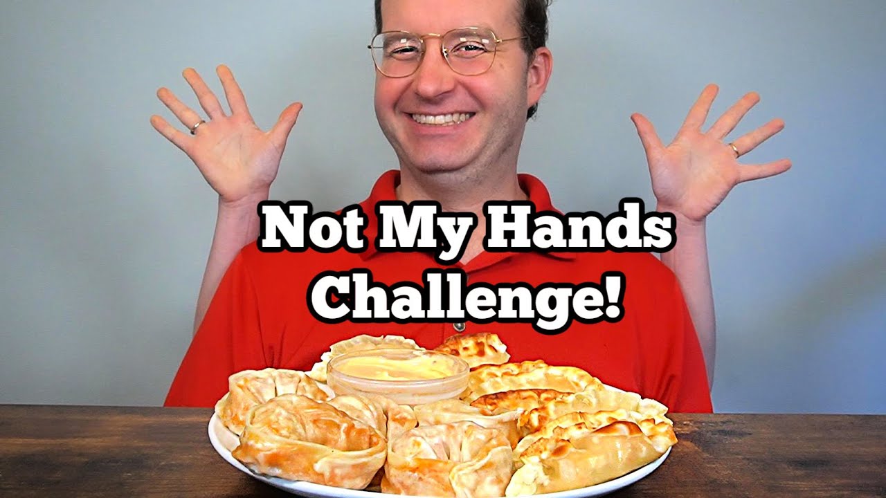 DUMPLINGS MUKBANG (NOT MY HANDS CHALLENGE)!