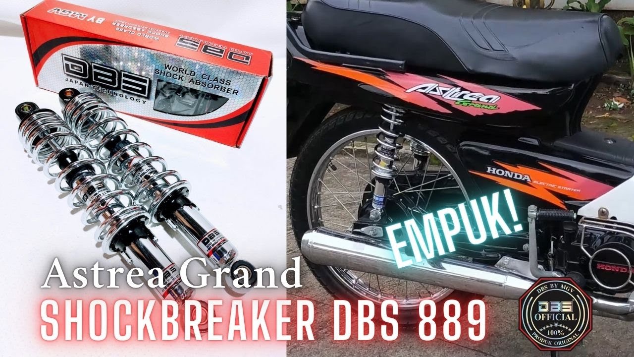 GANTI SHOCKBREAKER ASTREA GRAND PAKAI DBS 889 340MM EMPUK! | CARA GANTI SHOCKBREAKER ASTREA GRAND