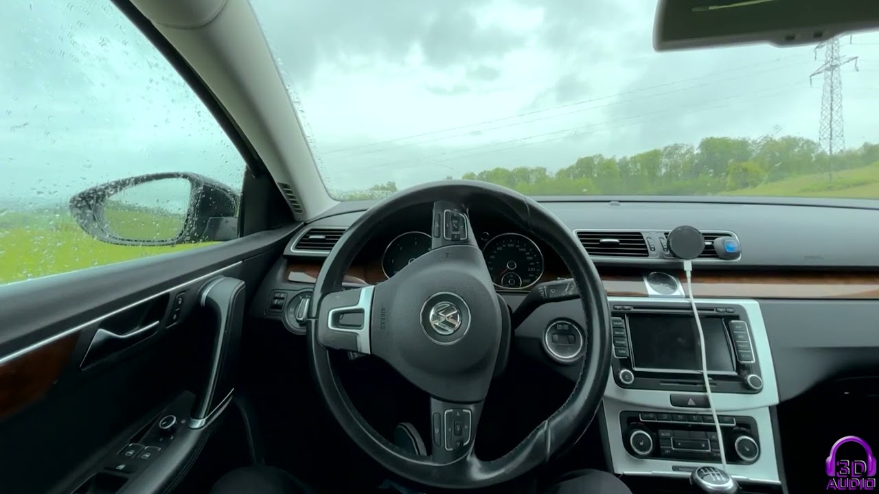 ASMR sounds for sleep: rain inside a car